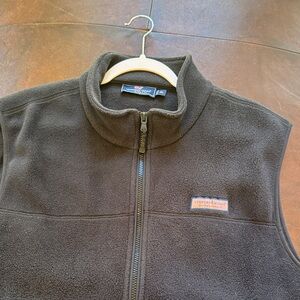 Vineyard Vines Black Fleece Vest